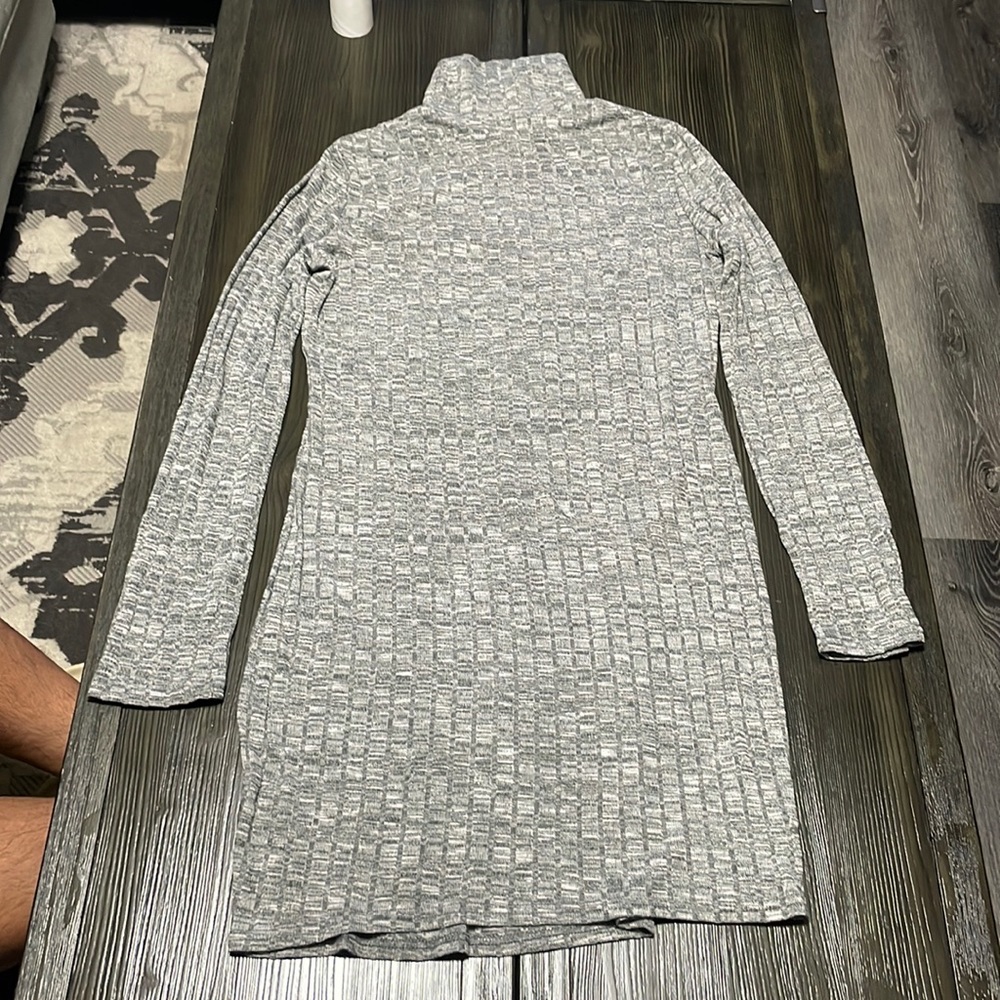 Grey Long sleeve turtle neck dress